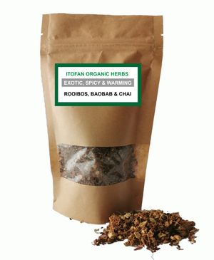 Rooibos, Baobab & Chai - Traditional Herbal Blend - 100% Organic - Indigestion/Gut health/Nausea